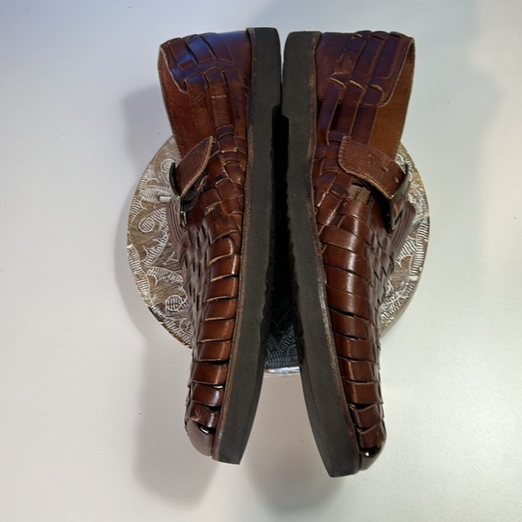 SUNSTERS VICTER MENS HAND WOVEN LEATHER HUARACHES SANDAL SIZE 11 - Picture 7 of 10